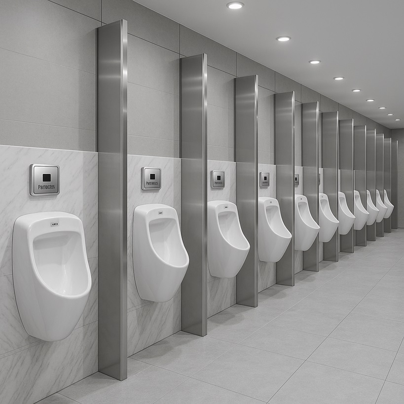 Heavy duty commercial urinal flush valve for stadium restroom installation