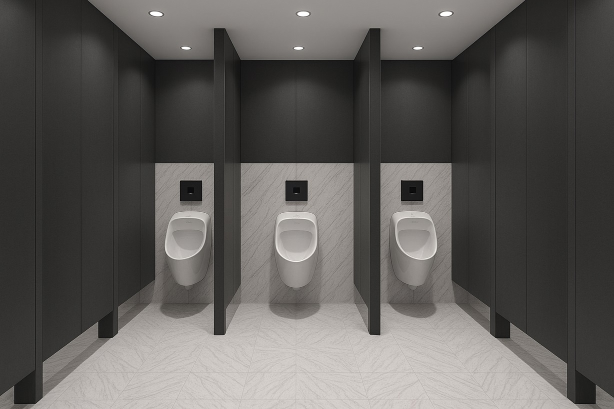 Airport recessed commercial infrared urinal flush system with vandal resistant construction
