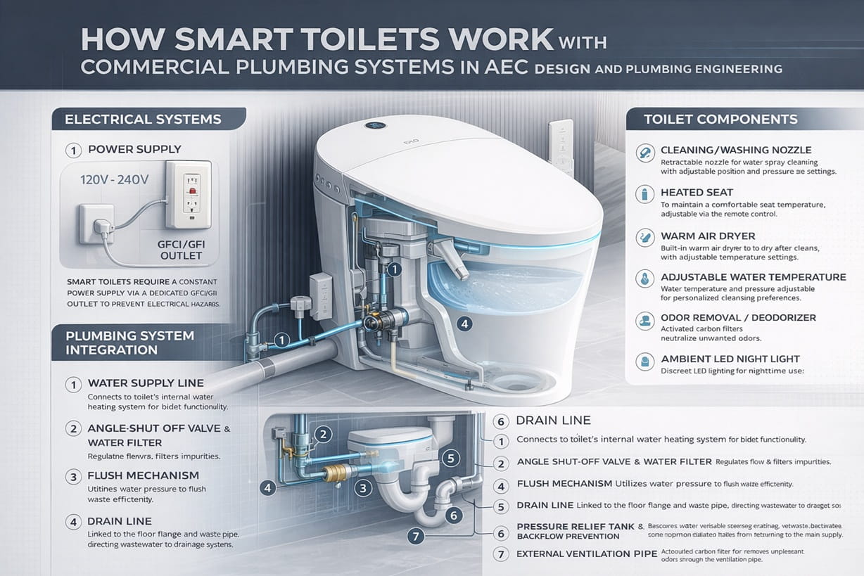 Modern smart toilet room image