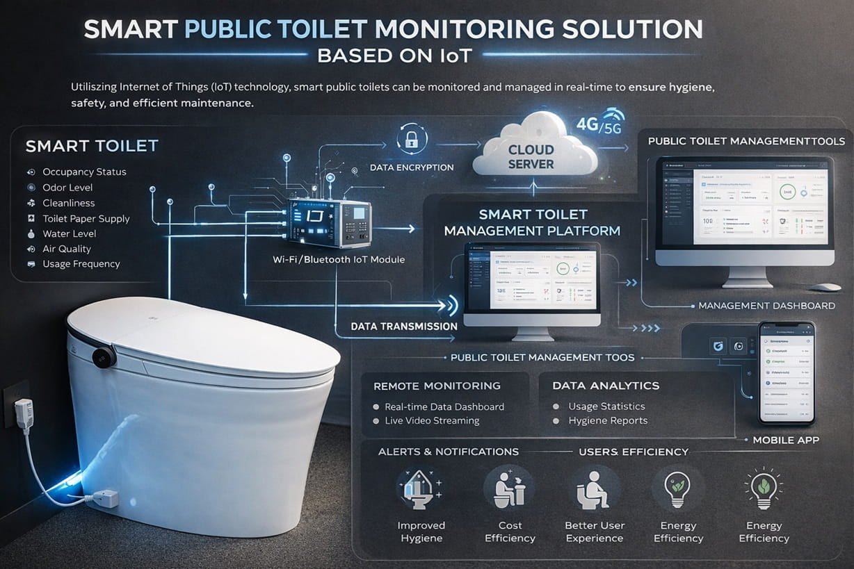 Smart toilet close-up image