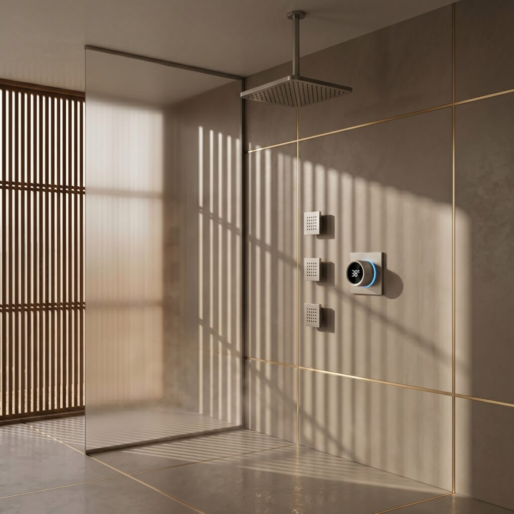 Modern luxury rainfall shower system