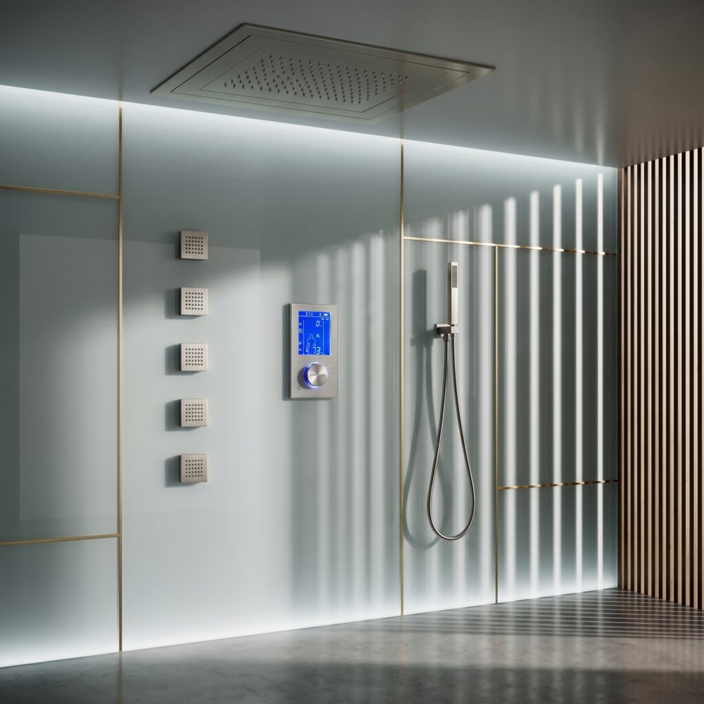 Designer luxury smart shower system