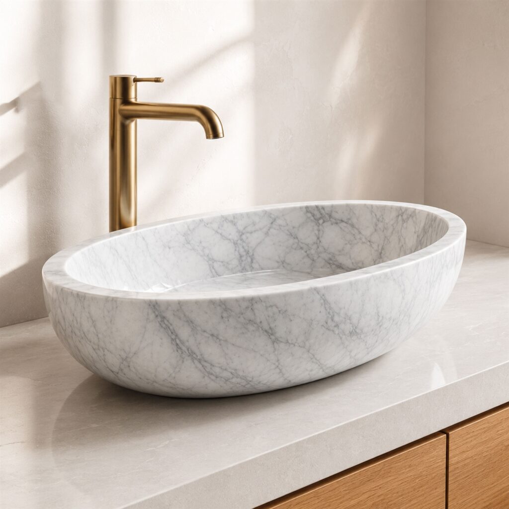 BathSelect brushed brass faucet with bowl