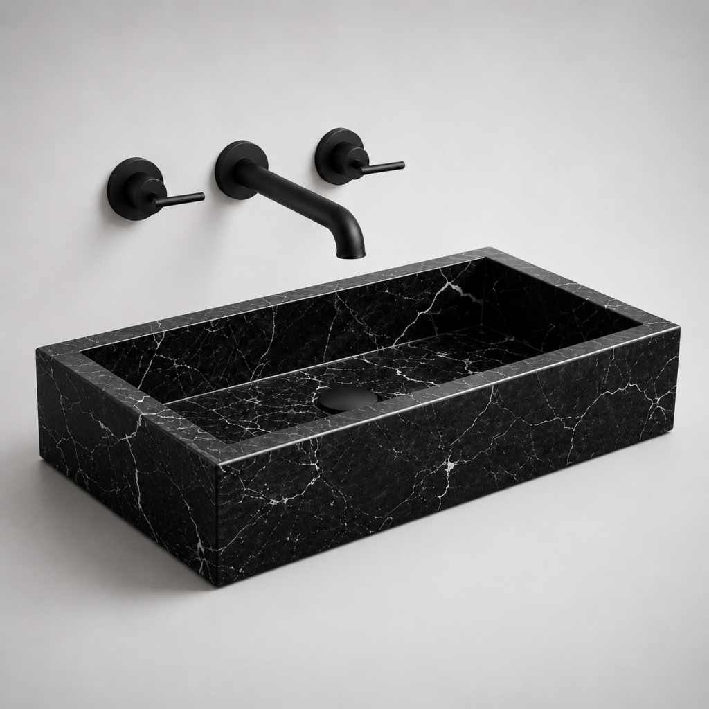 BathSelect matte black faucet with bowl