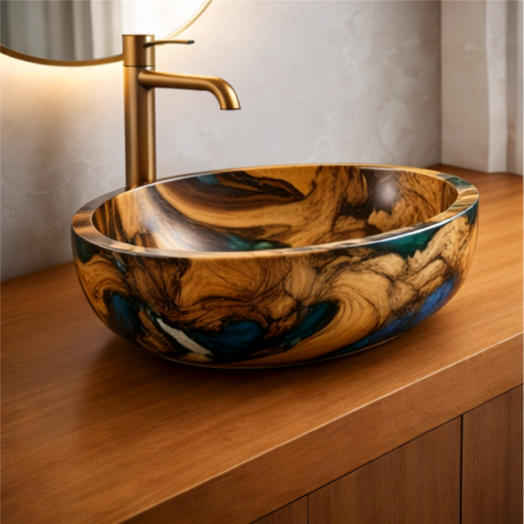 BathSelect brushed gold faucet with bowl