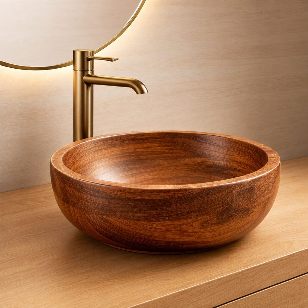 BathSelect brushed gold faucet with bowl for hospitality bathroom