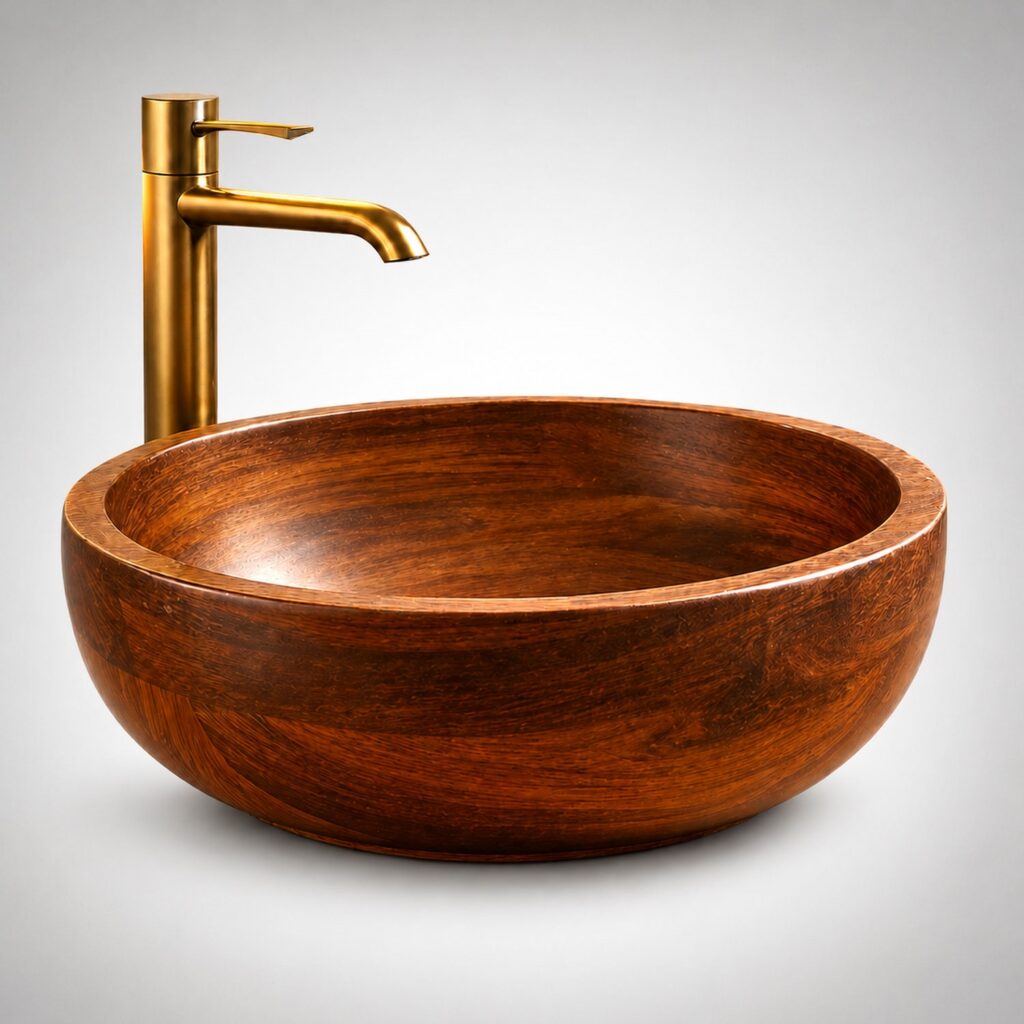 BathSelect brushed gold faucet with bowl alternate view for hospitality bathroom