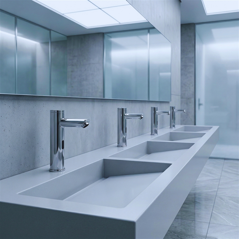 Fontana polished chrome touchless commercial faucet