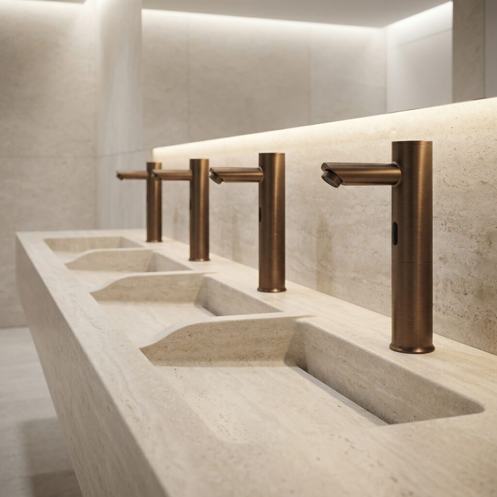 Fontana oil-rubbed bronze touchless commercial faucet