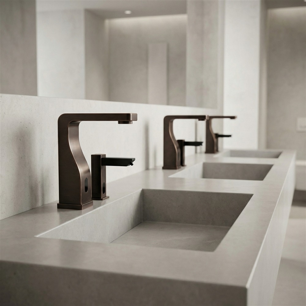 Fontana oil-rubbed bronze touchless commercial faucet