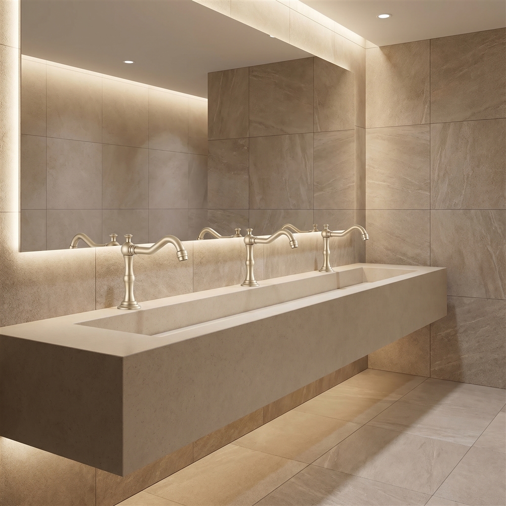 Fontana polished chrome touchless commercial faucet