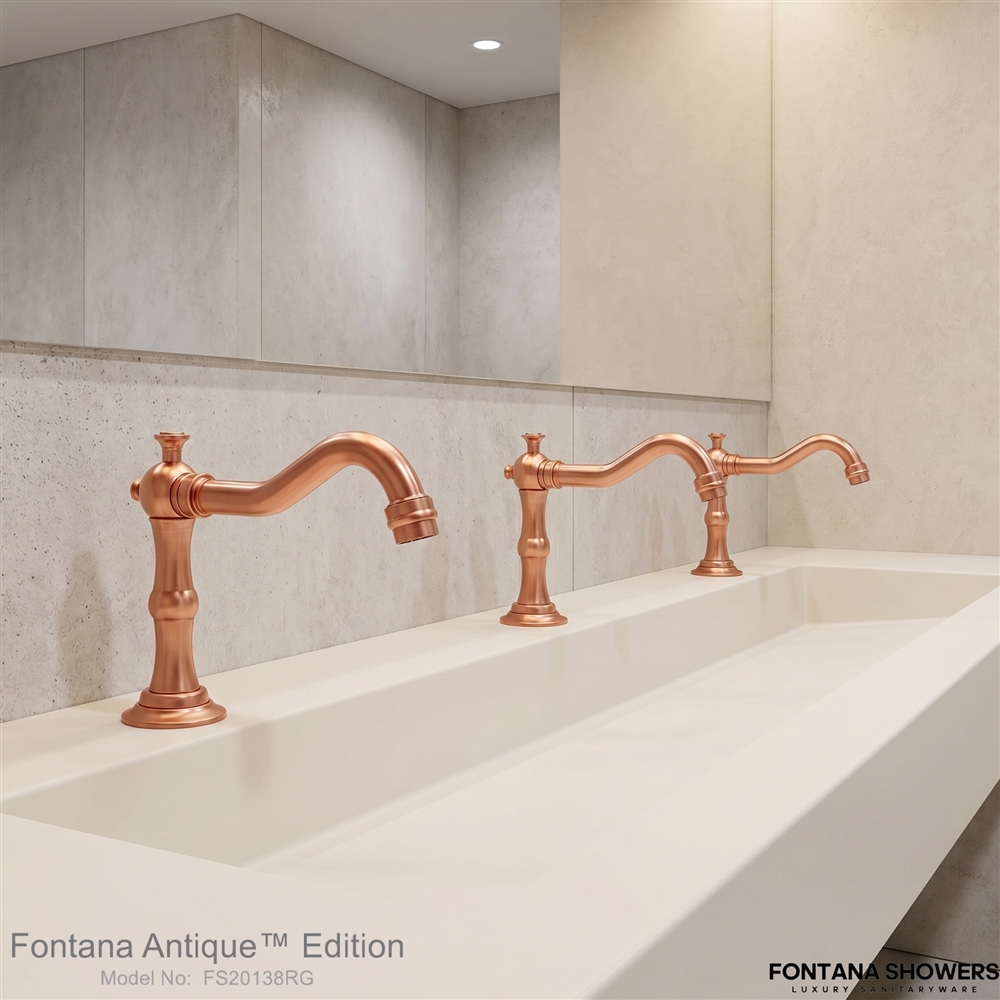 Fontana rose gold touchless commercial faucet