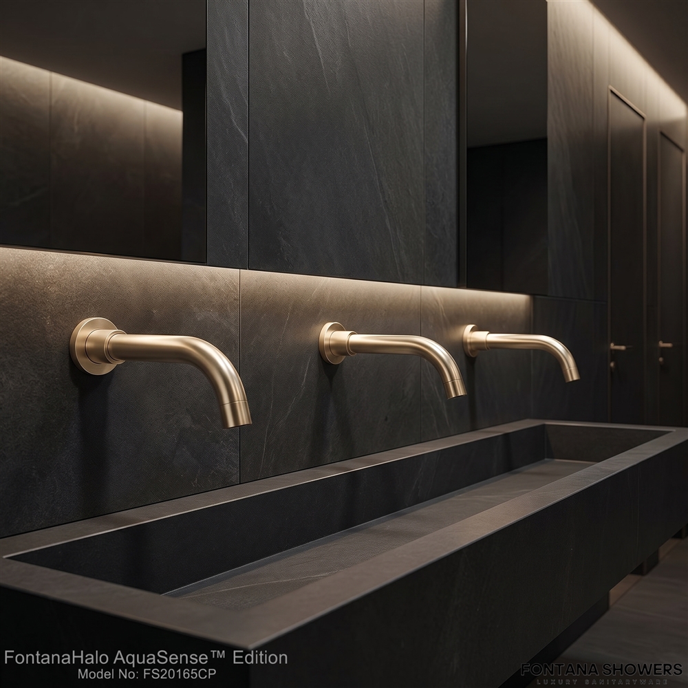 Fontana polished chrome touchless commercial faucet