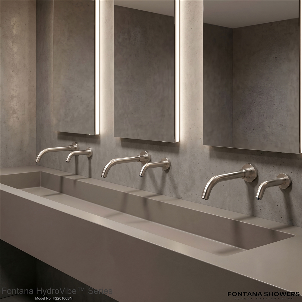 Fontana HydroVibe Series Brushed Nickel Sensor Faucet & Soap Dispenser - FS20166BN