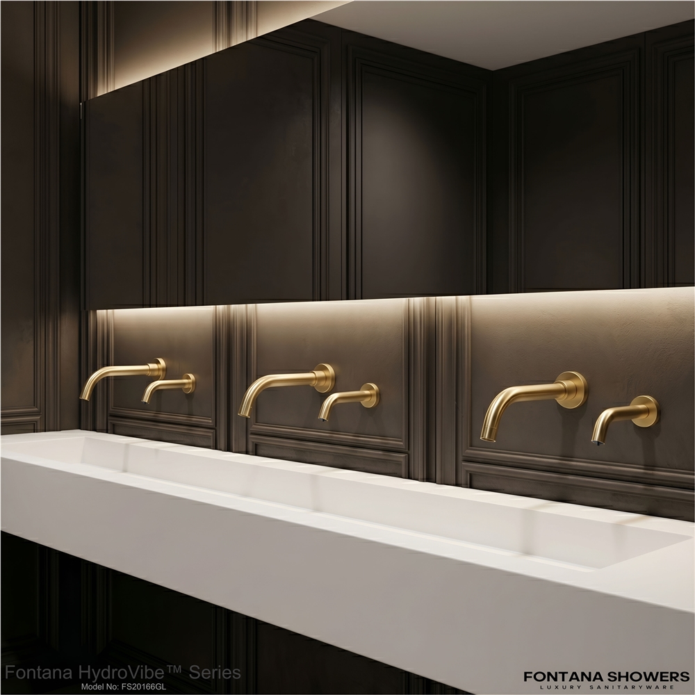Fontana brushed gold touchless commercial faucet