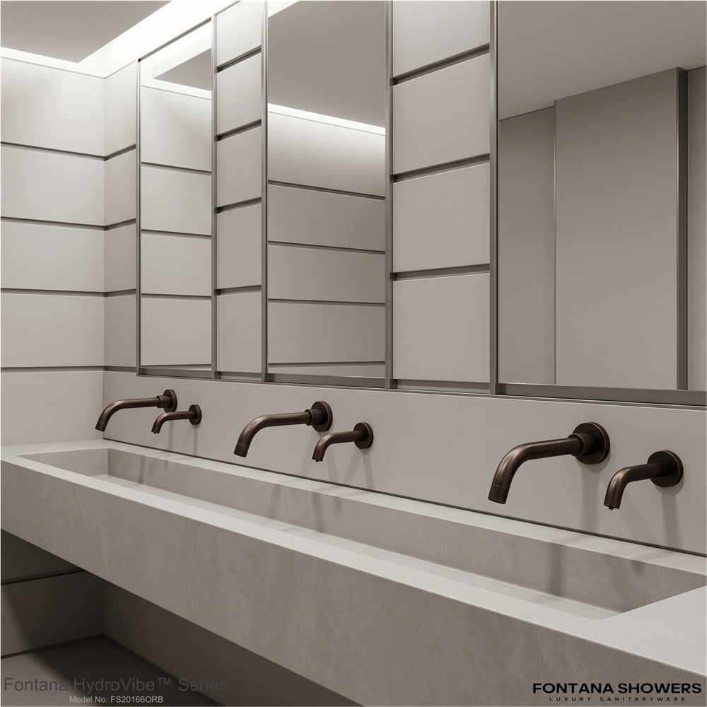 Fontana oil-rubbed bronze touchless commercial faucet
