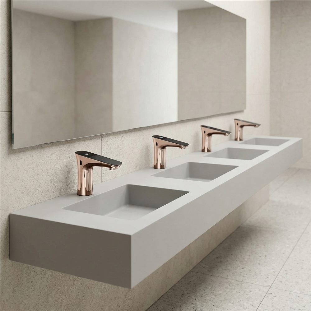 Fontana brushed nickel touchless commercial faucet