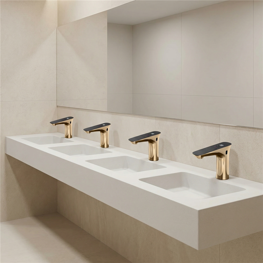 Fontana polished chrome touchless commercial faucet