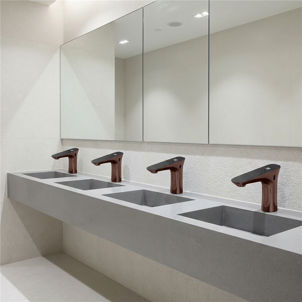 Fontana oil-rubbed bronze touchless commercial faucet