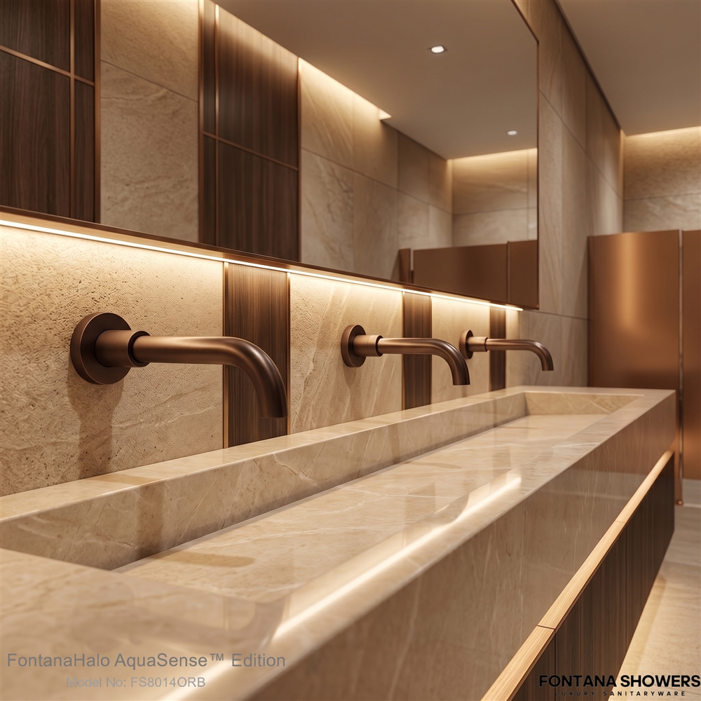 Fontana oil-rubbed bronze touchless commercial faucet