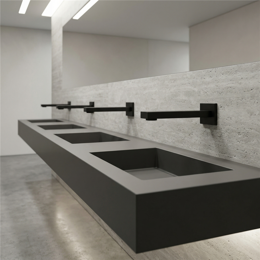 Fontana Palmanova Matte Black Touchless Luxury Basin Faucet - FS8094MB