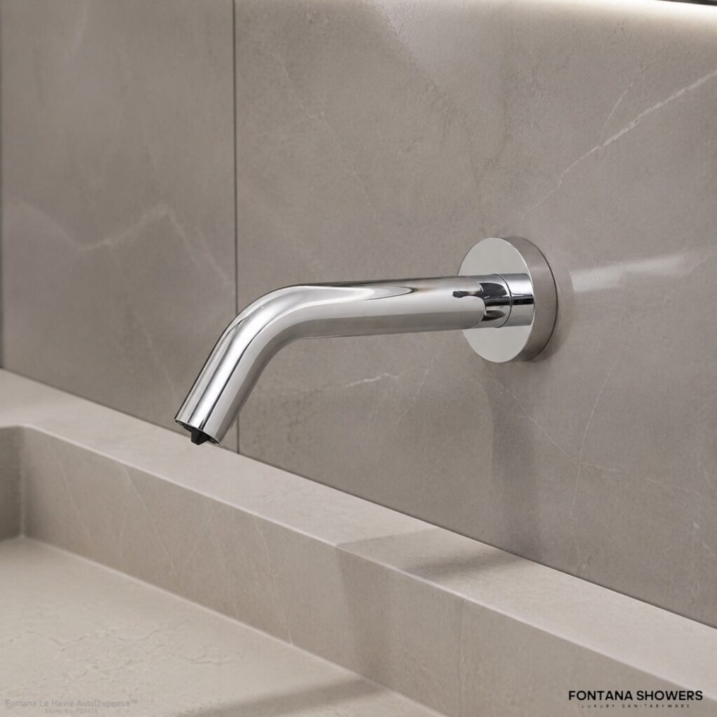 Fontana FS9818 chrome automatic soap dispenser side view