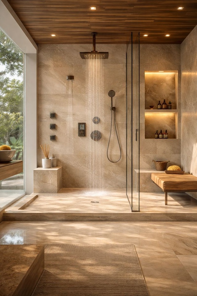 Fontana hospitality luxury shower system for hotel guest bathrooms
