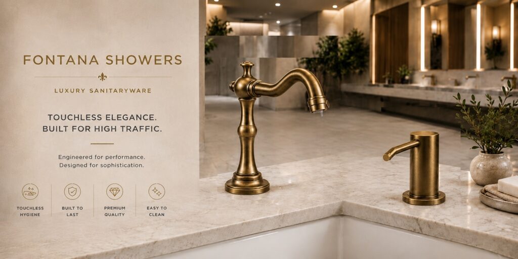 Large commercial touchless faucet and soap dispenser systems
