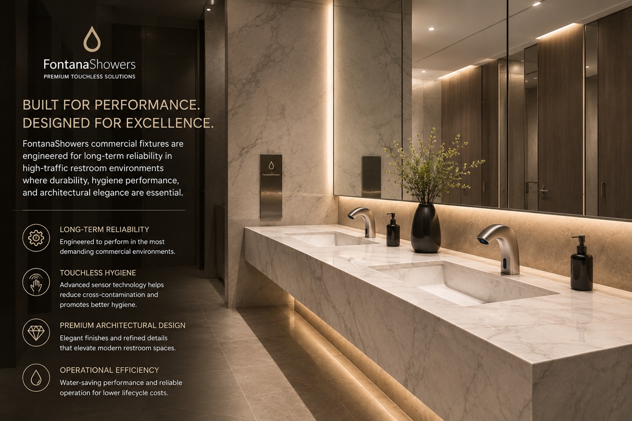 Luxury commercial restroom solutions for modern architecture