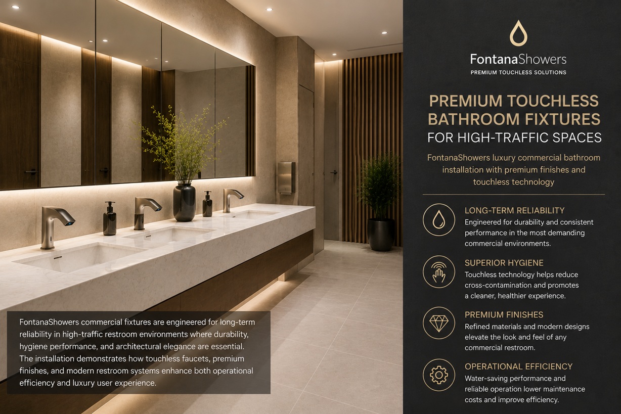 Premium touchless bathroom fixtures for high-traffic spaces