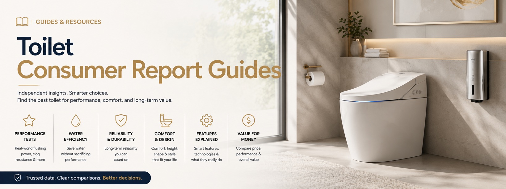 Toilet Consumer Report Guides - Performance tests, water efficiency, reliability, comfort and design, features explained, value for money