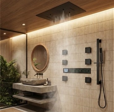 Upscale Fontana contemporary spa shower system