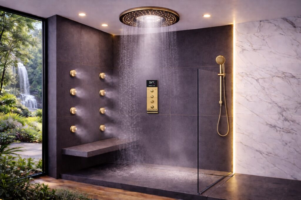 World's most luxurious shower systems with architectural spa design