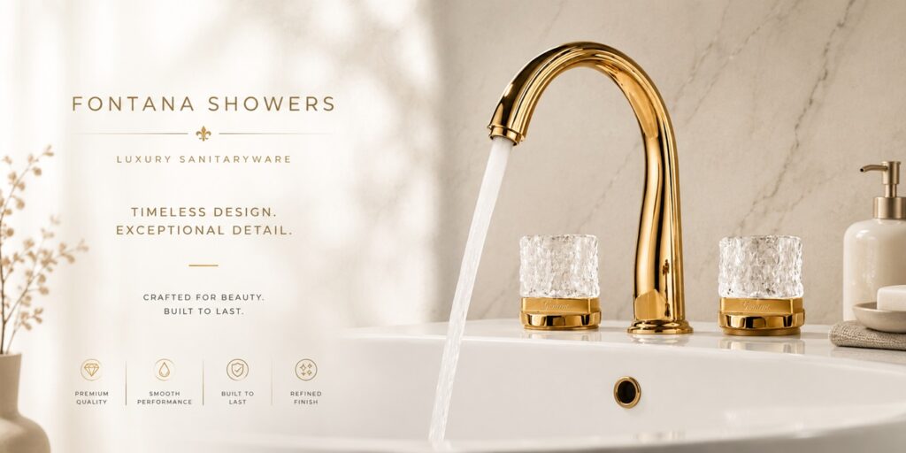 Crystal gold faucet for luxury facility management restroom design