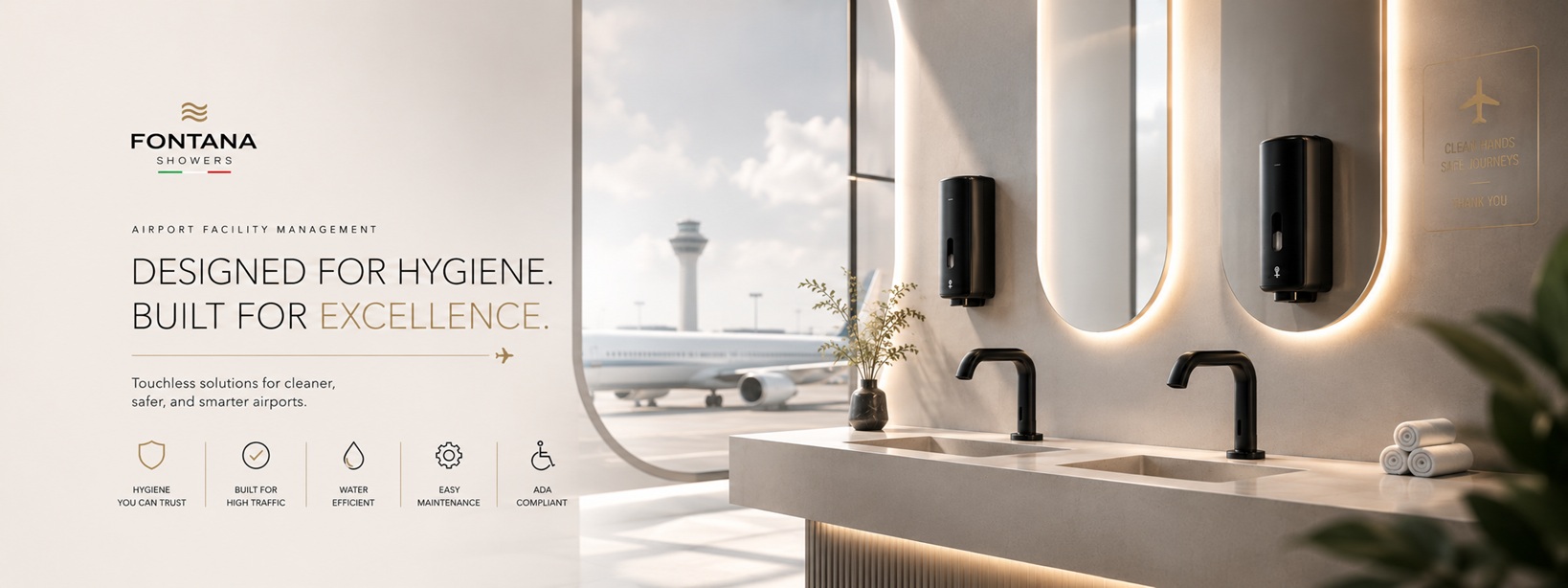 Airport Facility Management Conditions for Selecting Touchless Faucets and Automatic Soap Dispensers in Heavy Duty Applications