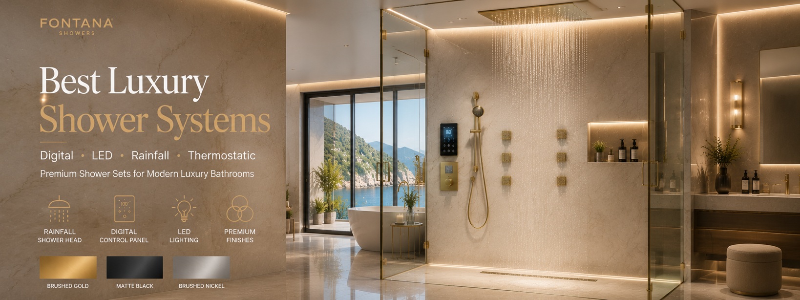 Best Luxury Shower Systems with Digital LED Rainfall and Thermostatic Controls