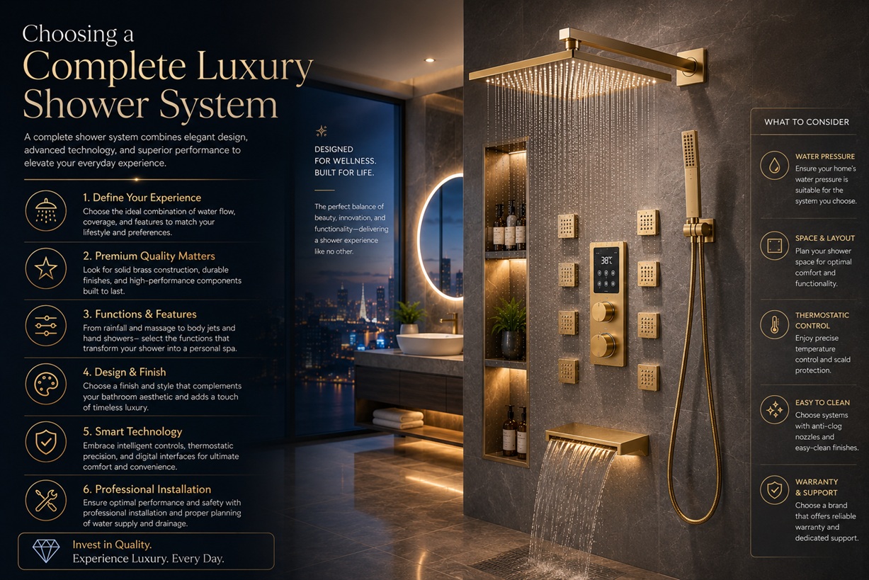 Choosing a complete luxury shower system