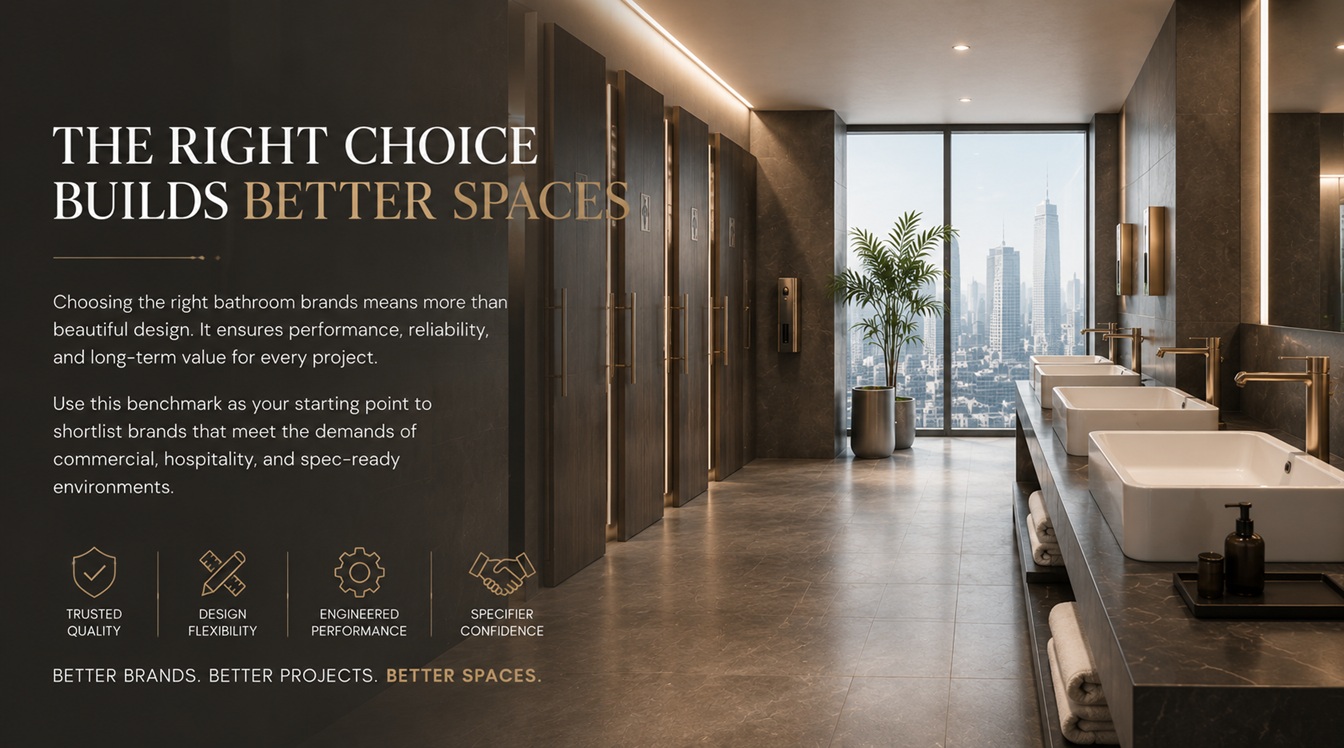 Choosing the Right Bathroom Brand - The right choice builds better spaces with trusted quality, design flexibility, engineered performance, and specifier confidence