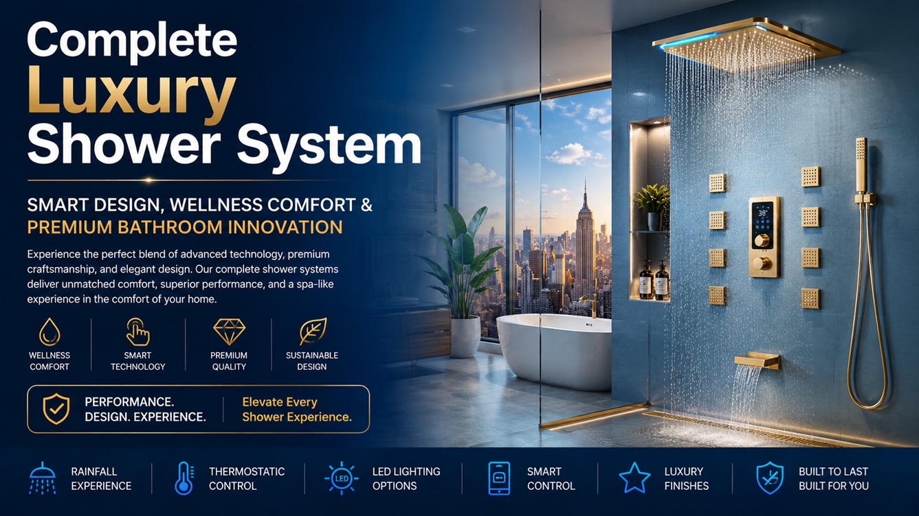 Complete luxury shower system