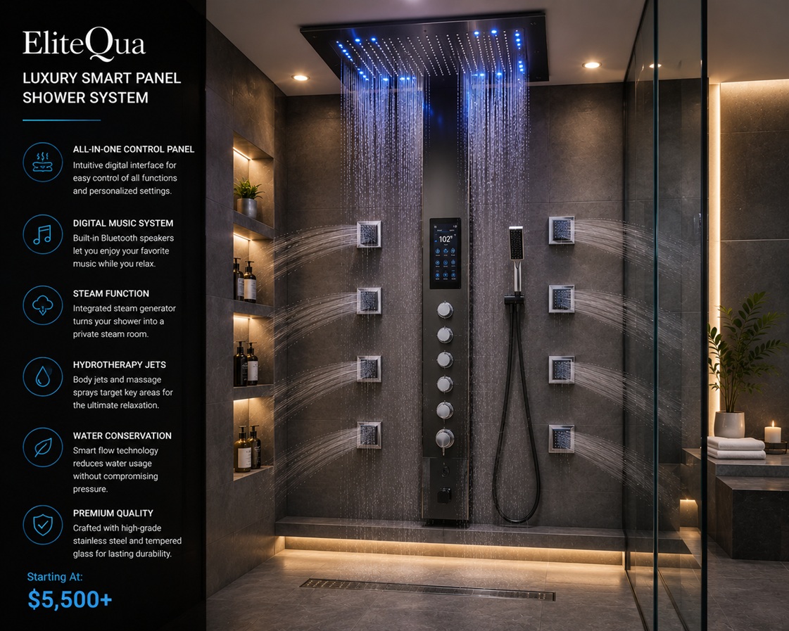 EliteQua Luxury Smart Panel Shower System