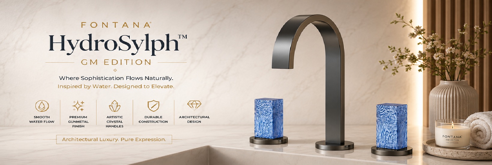 Fontana HydroSylph GM Edition - Where Sophistication Flows Naturally - Inspired by Water. Designed to Elevate - Architectural Luxury, Pure Expression