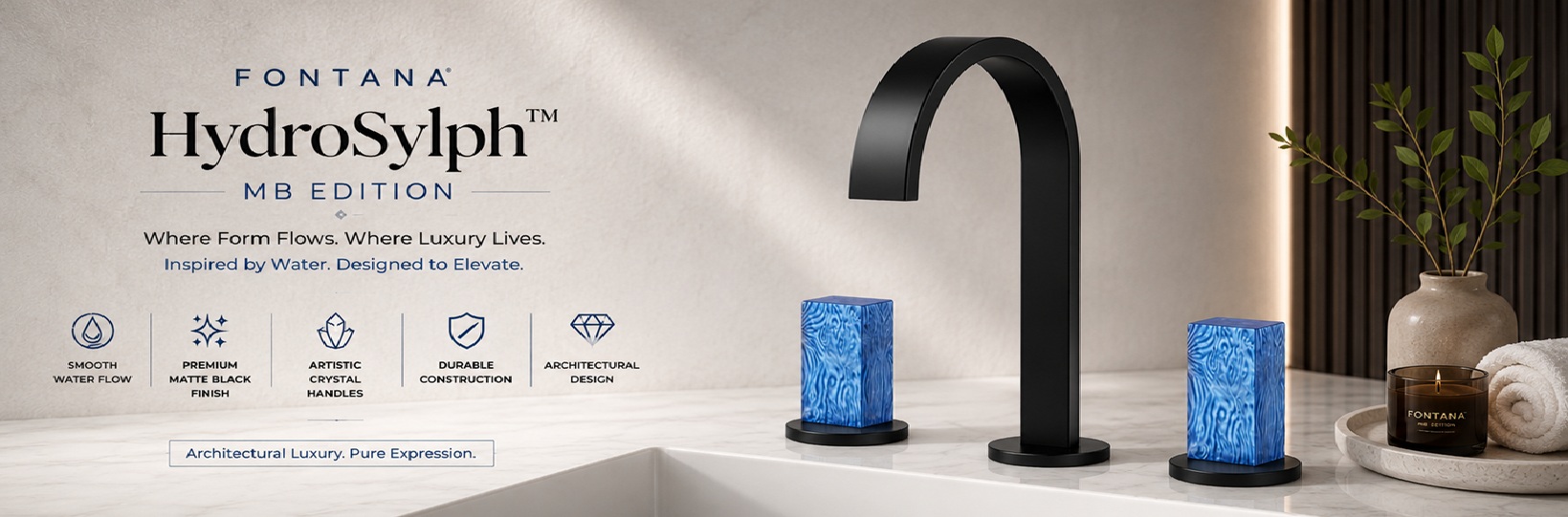 Fontana HydroSylph MB Edition - Where Form Flows. Where Luxury Lives. - Inspired by Water. Designed to Elevate - Architectural Luxury, Pure Expression