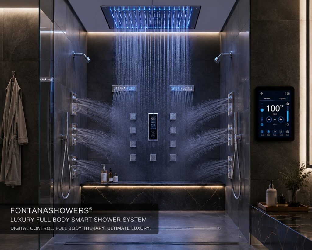 High end commercial shower