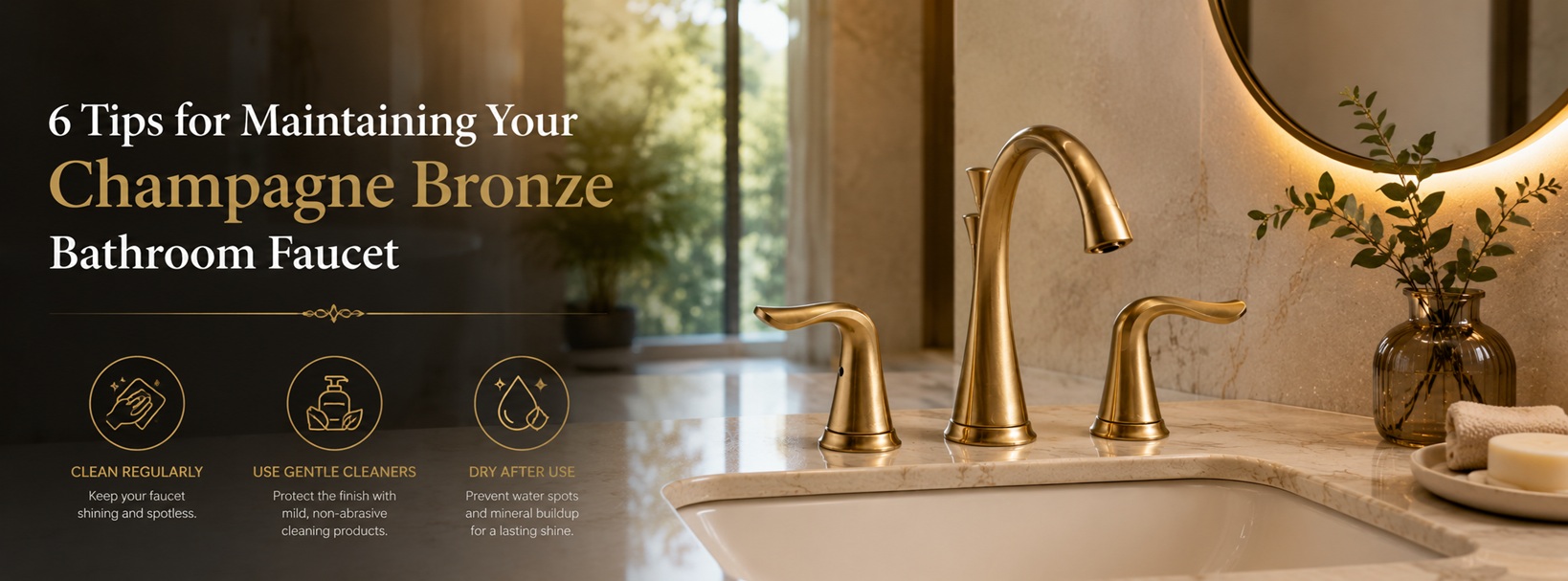 How to Maintain a Champagne Bronze Bathroom Faucet