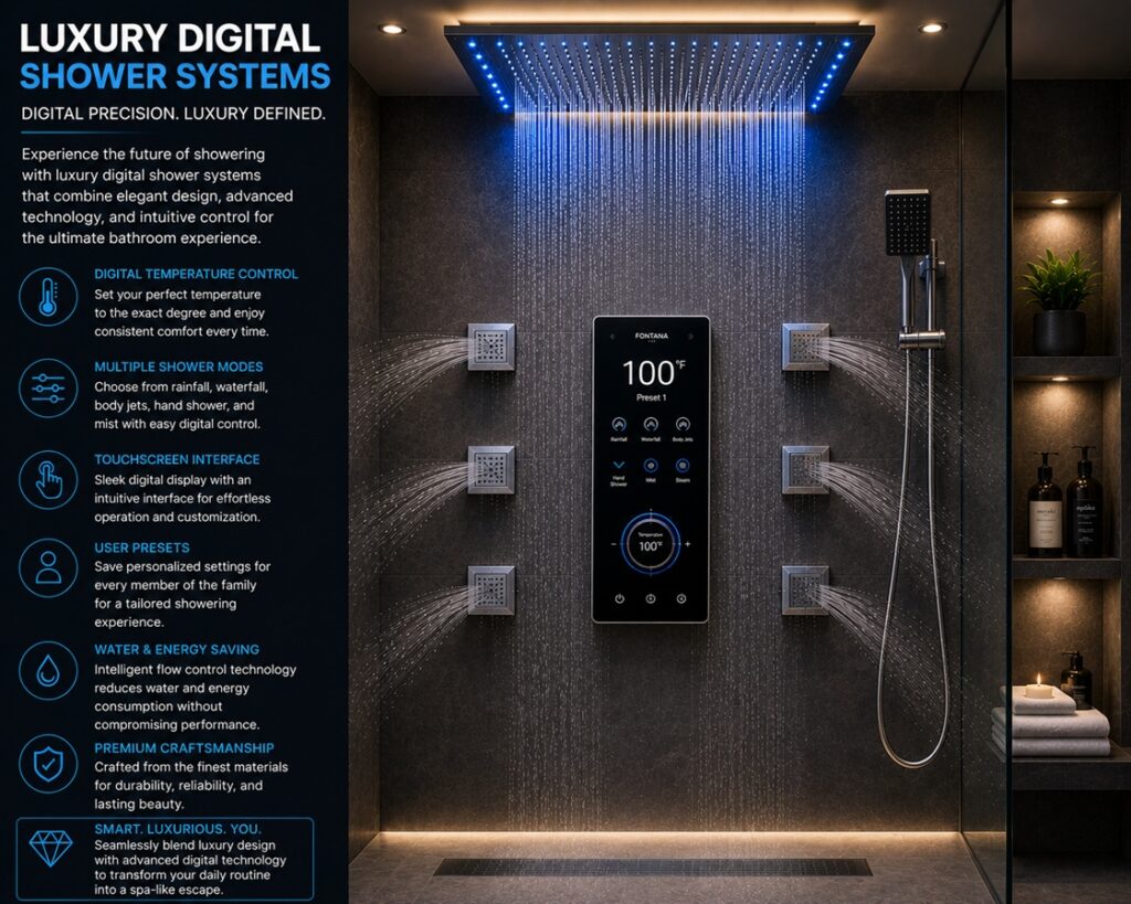 Digital shower controls