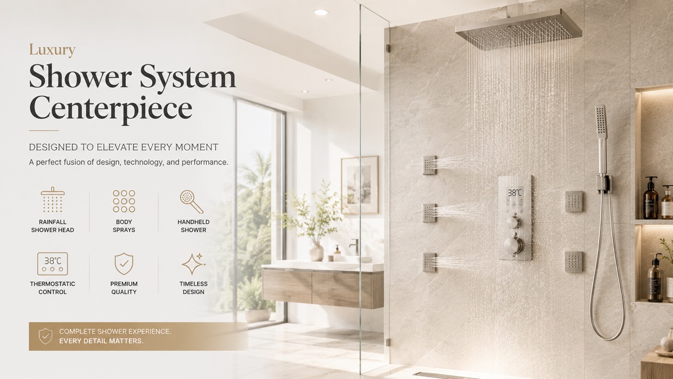 Luxury Shower System Centerpiece
