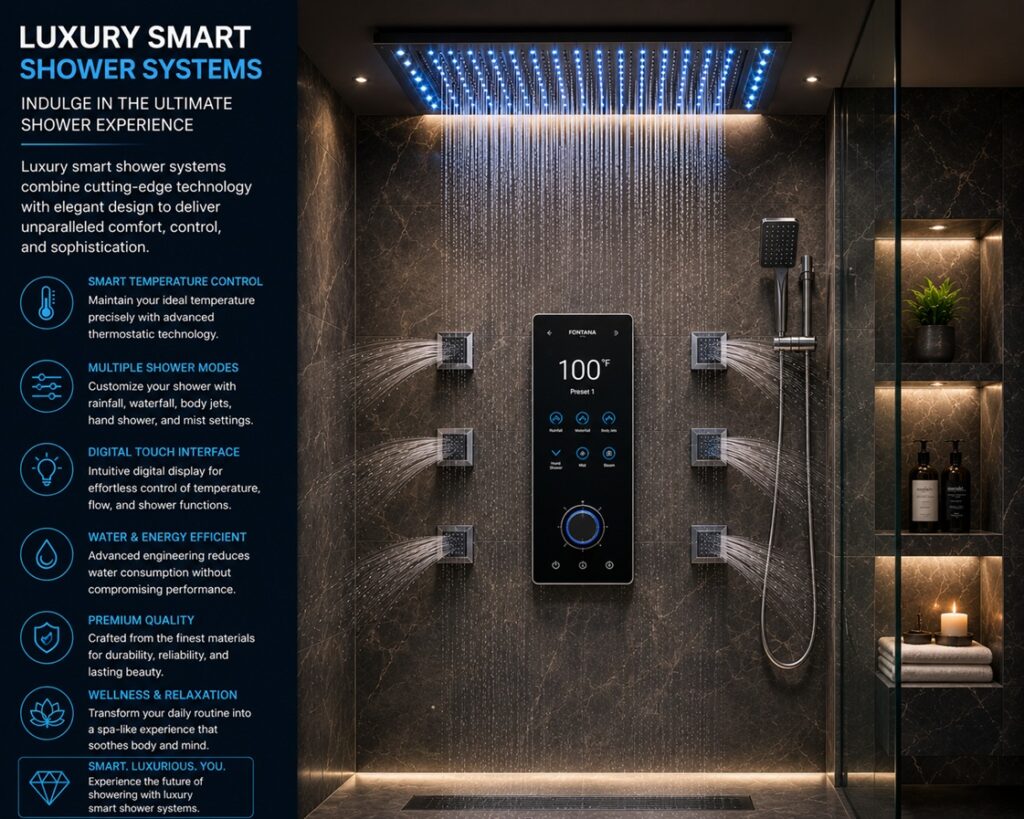 Luxury smart shower system