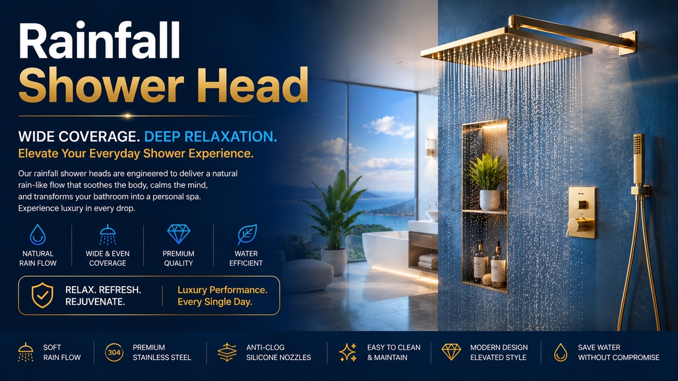 Rainfall shower head
