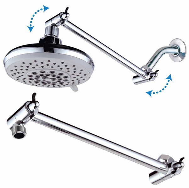 Adjustable shower arm extension