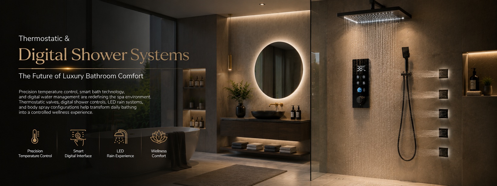 Thermostatic Digital Shower Systems The Future of Luxury Bathroom Comfort